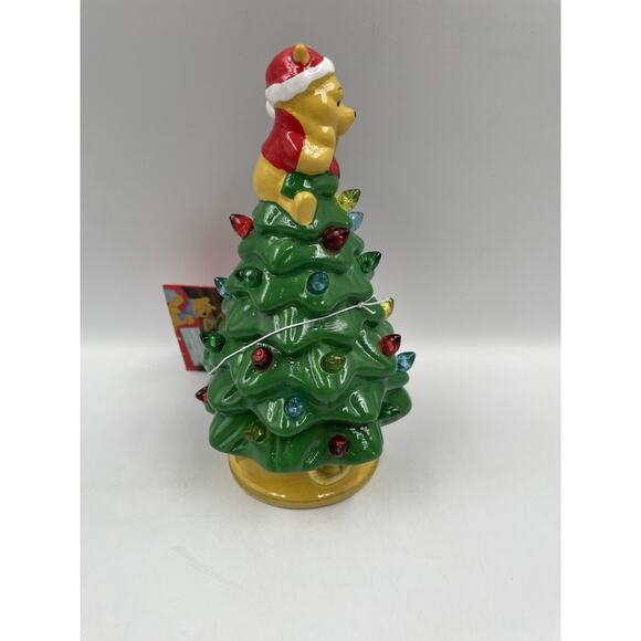 Disney Winnie the Pooh Light Up Ceramic Christmas Tree NEW With Tags! - Picture 6 of 11